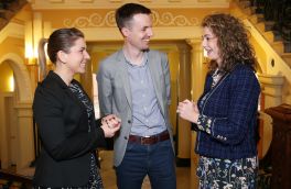 Anita Mullan (left) with Jonathan and Avril Collins.